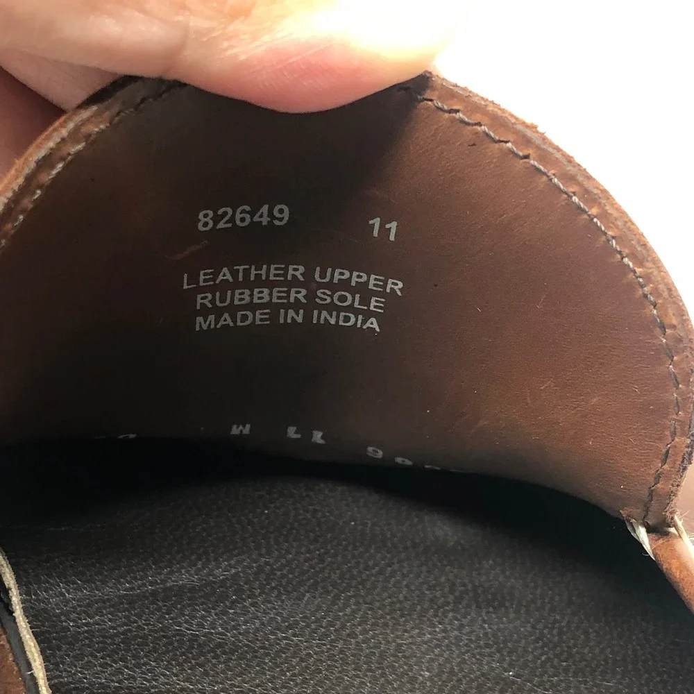 J.Crew Driving Moccasins Mens 11 Brown Leather Slip On Loafers